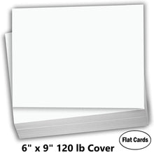 Hamilco Blank Index Cards 6" x 9" Heavyweight Card Stock 120lb Cover White Cardstock Paper - 100 Pack
