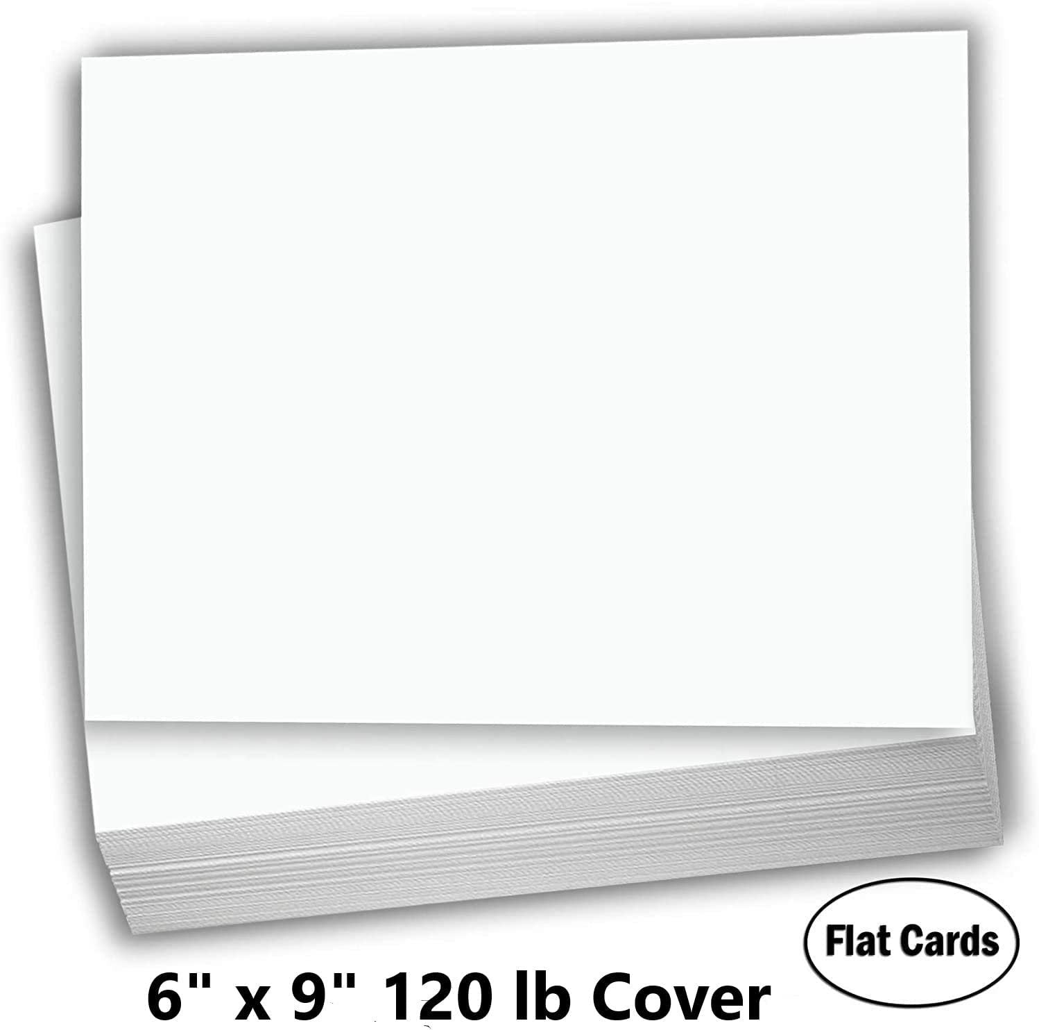 Hamilco Blank Index Cards 6" x 9" Heavyweight Card Stock 120lb Cover White Cardstock Paper - 100 Pack