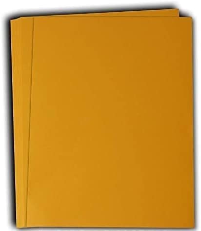 Hamilco Colored Cardstock Paper 11x17" Sun Gold Color Card Stock Paper 50 Pack - Hamilco.com