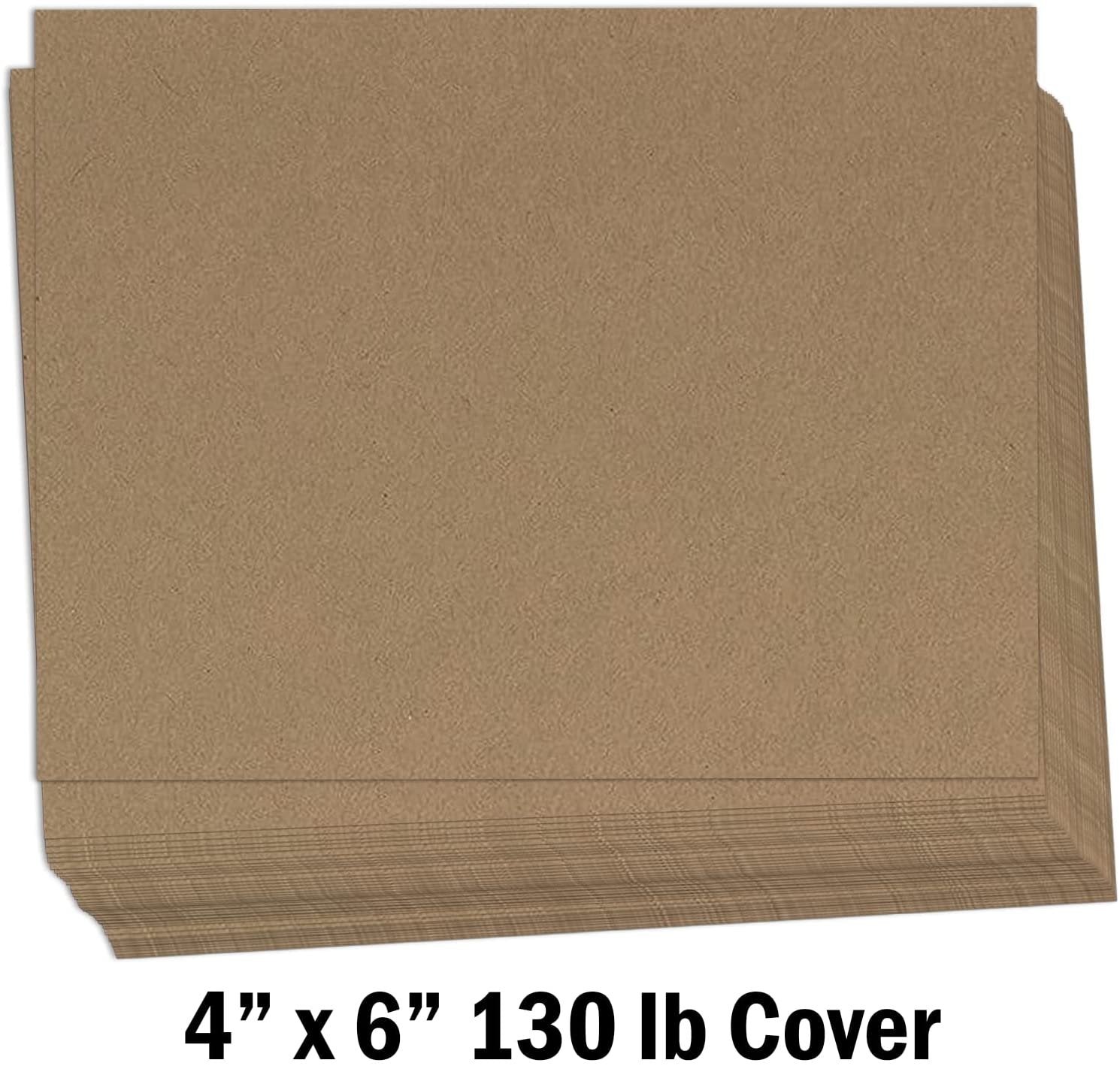 Hamilco Brown Kraft Cardstock Thick Paper Cards 4x6 Blank Card Stock Heavy Weight 130 lb Cover - 50 Pack - Hamilco.com