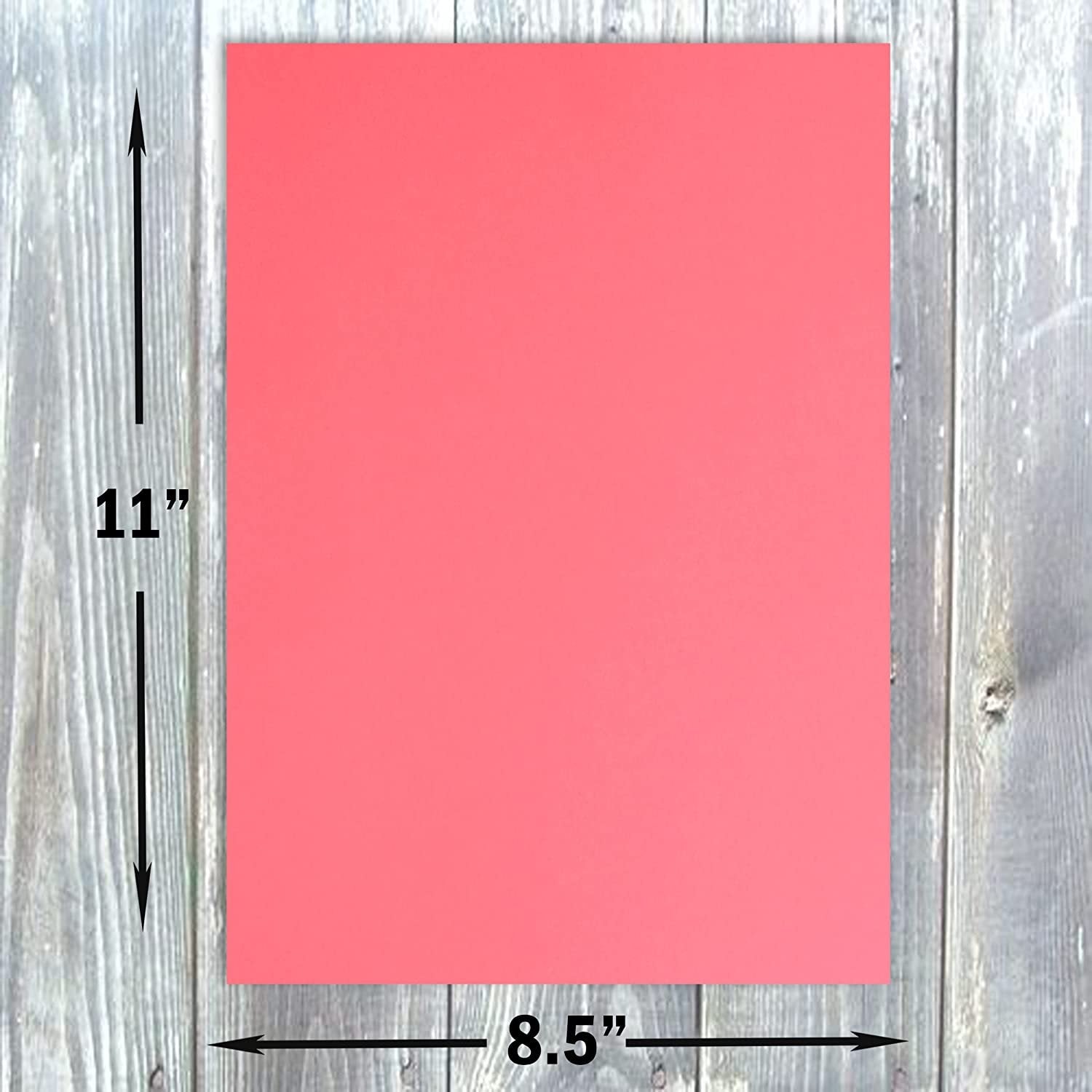 Hamilco Colored Cardstock Scrapbook Paper 8.5" x 11" Taffy Pink Color Card Stock Paper 50 Pack - Hamilco.com