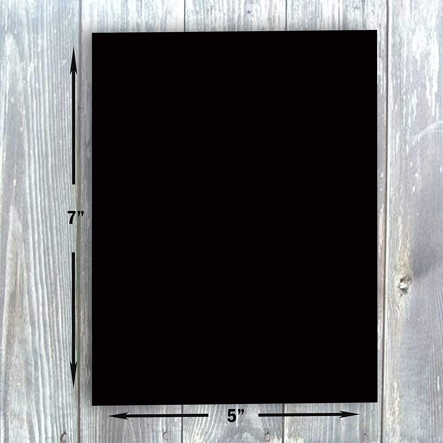 Hamilco Black Colored Cardstock Thick paper - Blank Note Greeting Invitations & Index Cards with Envelopes - Flat 5 x 7" Heavy Weight 80 lb Scrapbook Chalkboard Card Stock - 100 Pack - Hamilco.com