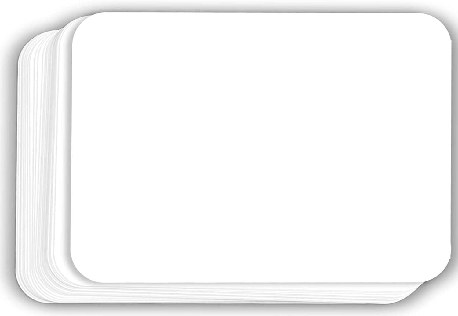 Hamilco White Cardstock Thick Paper - Blank Index Flash Note & Post Cards with Rounded Corners - Greeting Invitations Stationary 4 X 6" Heavy weight 80 lb Card Stock for Printer - 100 Pack - Hamilco.com