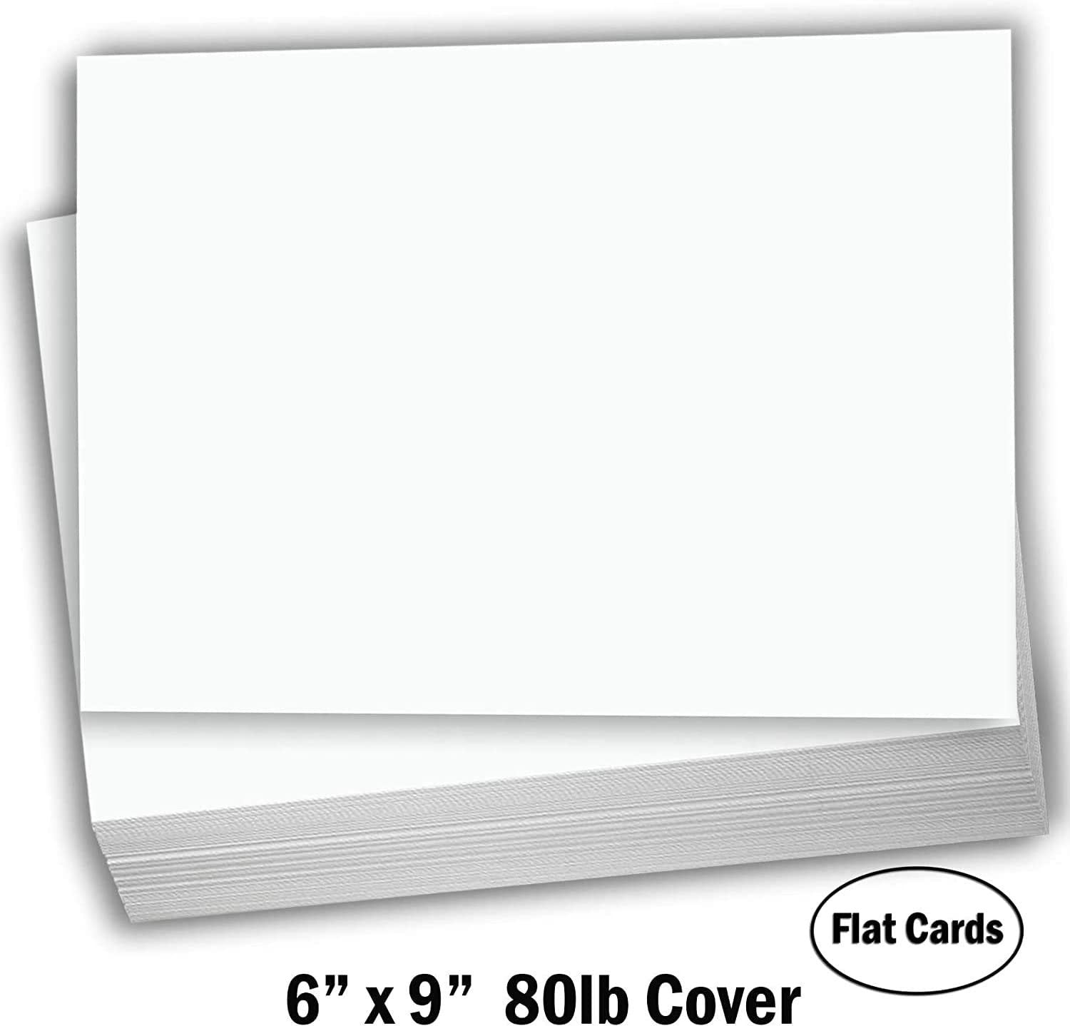 Hamilco White Cardstock Paper 6x9 Blank Index Cards Card Stock 80lb Cover 100 Pack - Hamilco.com