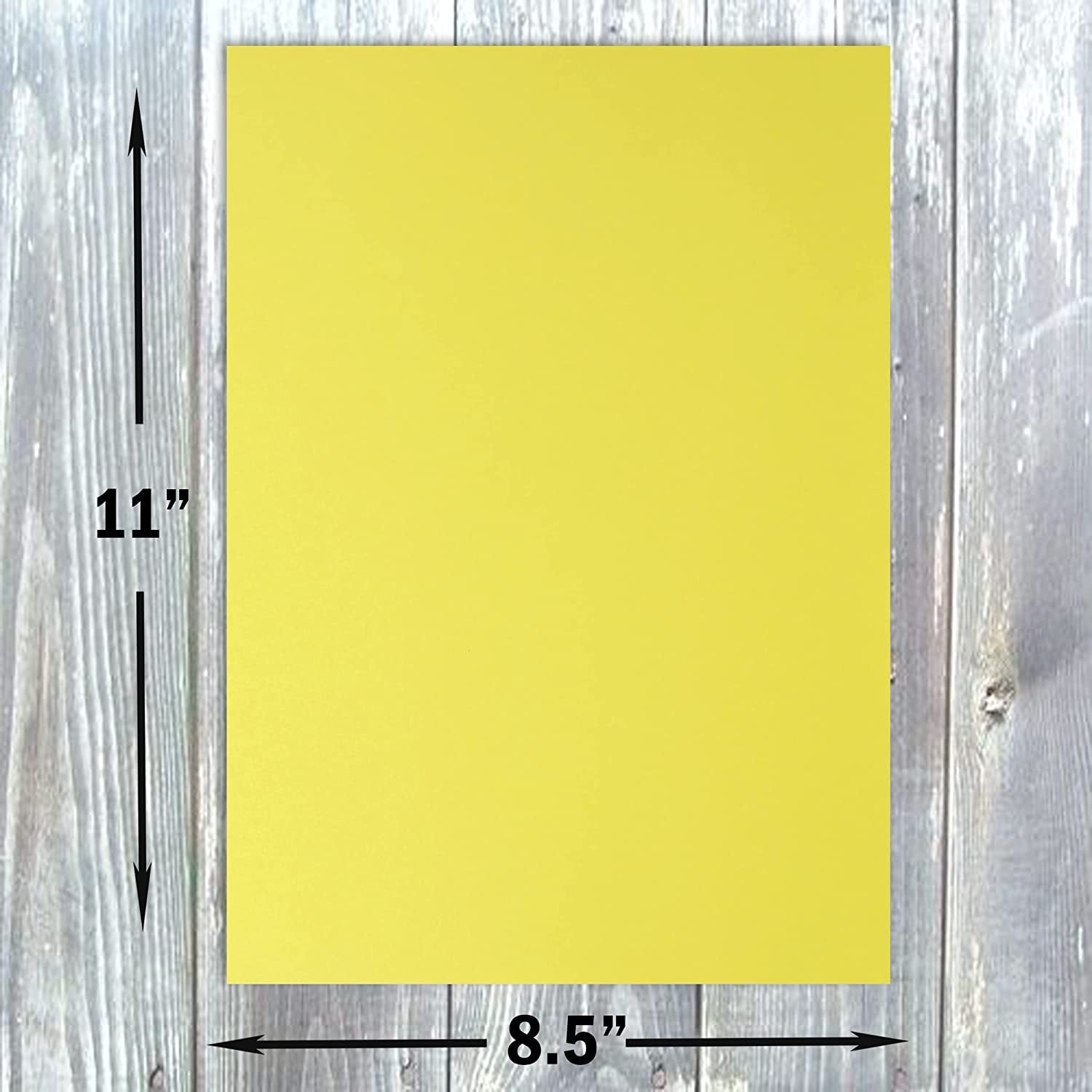 Hamilco Colored Cardstock Scrapbook Paper 8.5" x 11" Fresh Lemon Color Card Stock Paper 50 Pack - Hamilco.com