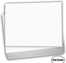 Hamilco White Cardstock Paper - Blank Index & Post Cards - Greeting Invitations Stationary - Flat 5 1/4" X 7 7/8" A8 Heavy Weight 80 lb Card Stock for Printer - 100 pack
