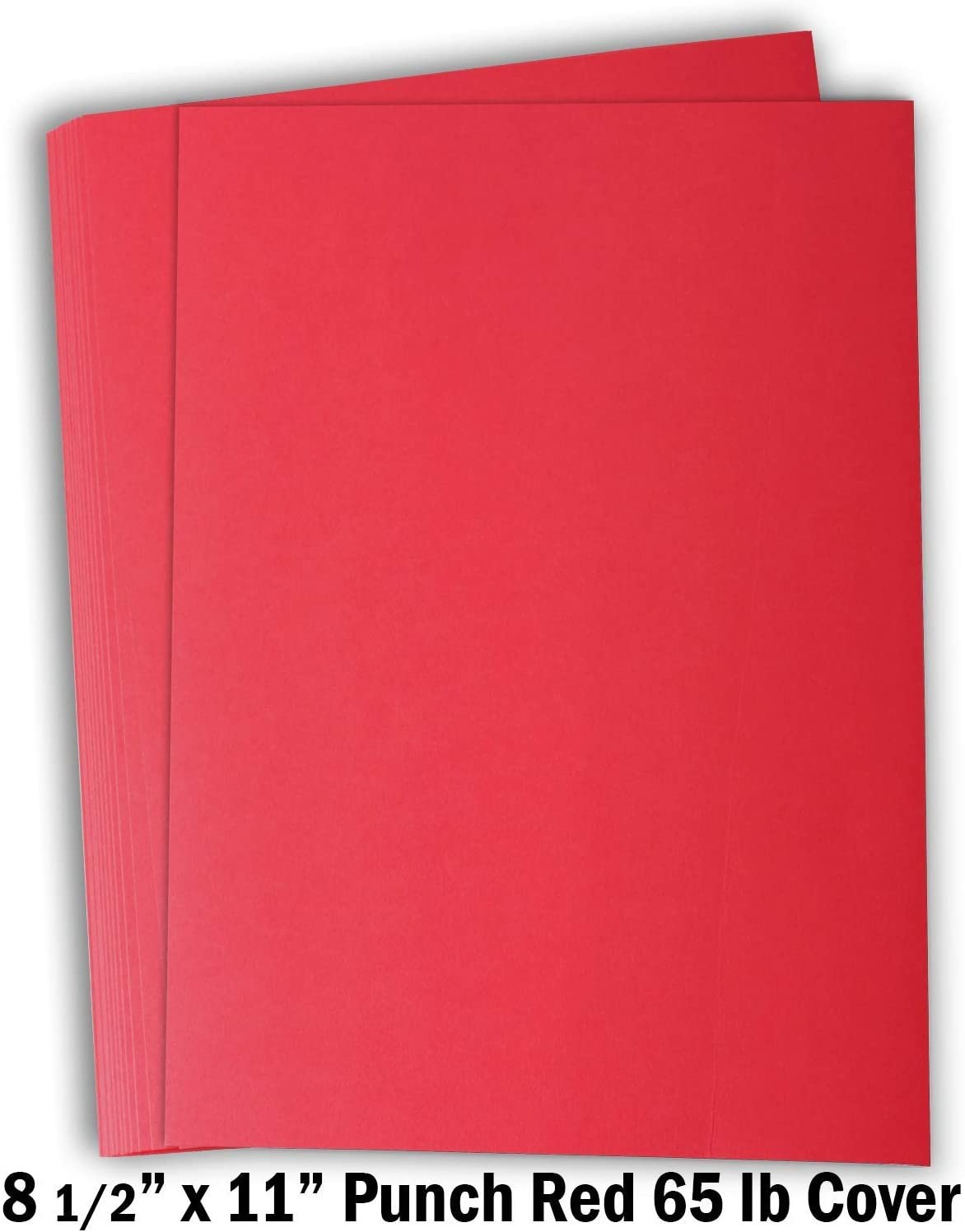 Hamilco Colored Cardstock Scrapbook Paper 8.5" x 11" Punch Red Color Card Stock Paper 50 Pack - Hamilco.com