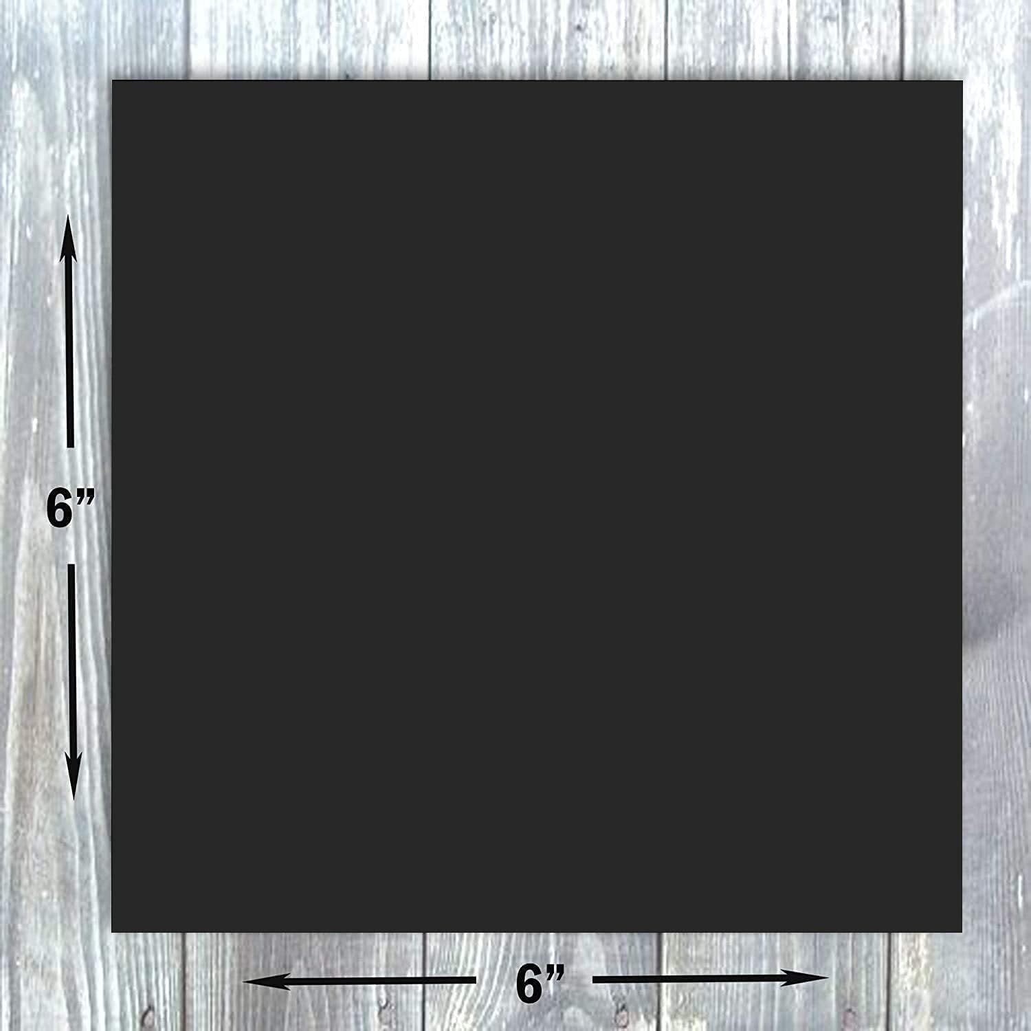 Hamilco 6x6 Black Cardstock Paper 80 lb Cover Card Stock 100 Pack - Hamilco.com