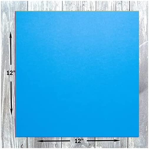 Hamilco Colored Scrapbook Cardstock Paper 12x12 Card Stock Paper 65 lb Cover 25 Pack (Dodger Blue) - Hamilco.com
