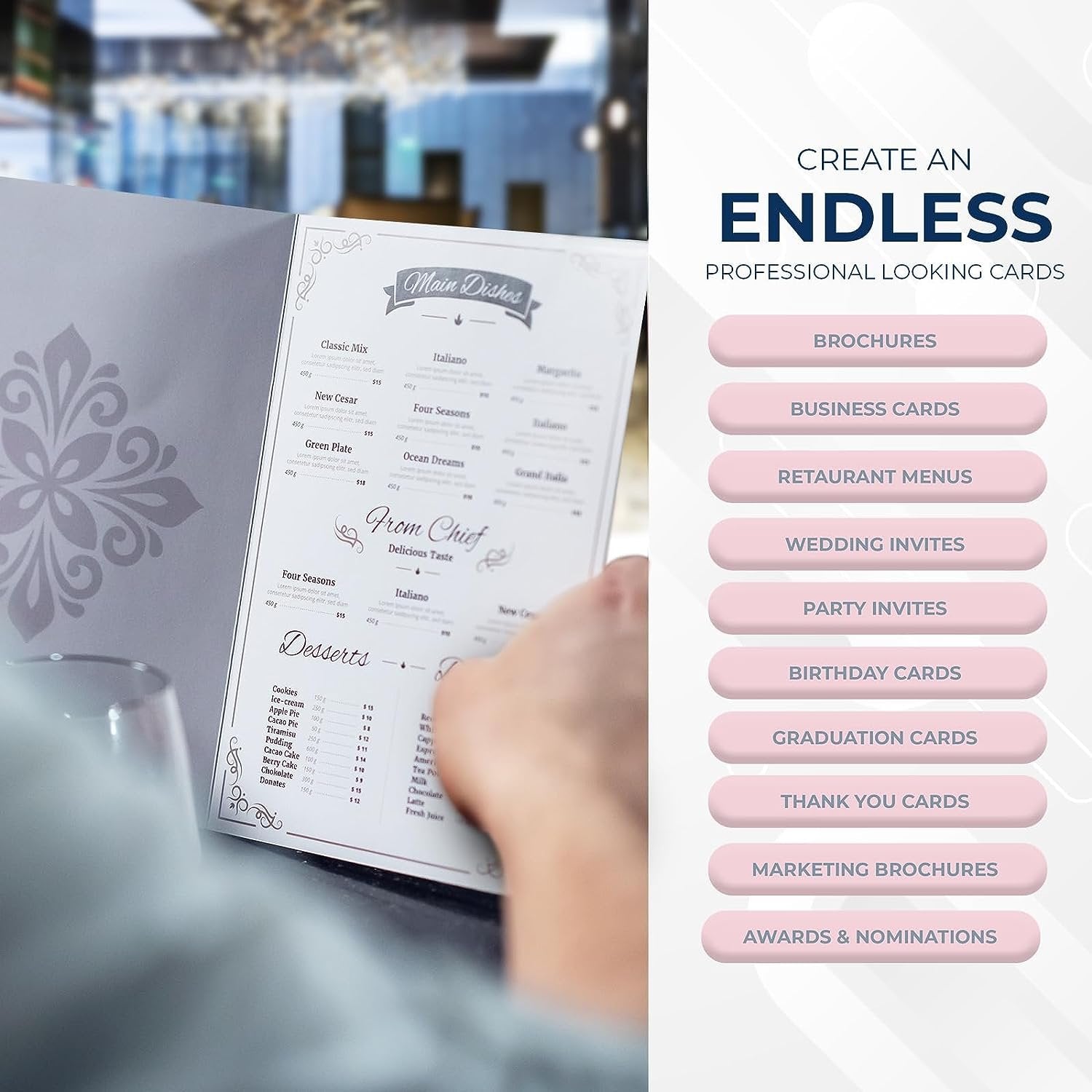 White Cardstock Printer Paper By Hamilco (50-Pack)- 8.5 x 11” Thick Card Stock For Card Making- 80lb Heavyweight Stationery Card Stock Paper Cover- Great For Invitations, Birthdays, Awards, Brochures - Hamilco.com