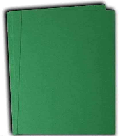 Hamilco Colored Cardstock Scrapbook Paper 11" x 17" Brilliant Green Color Card Stock Paper 50 Pack - Hamilco.com