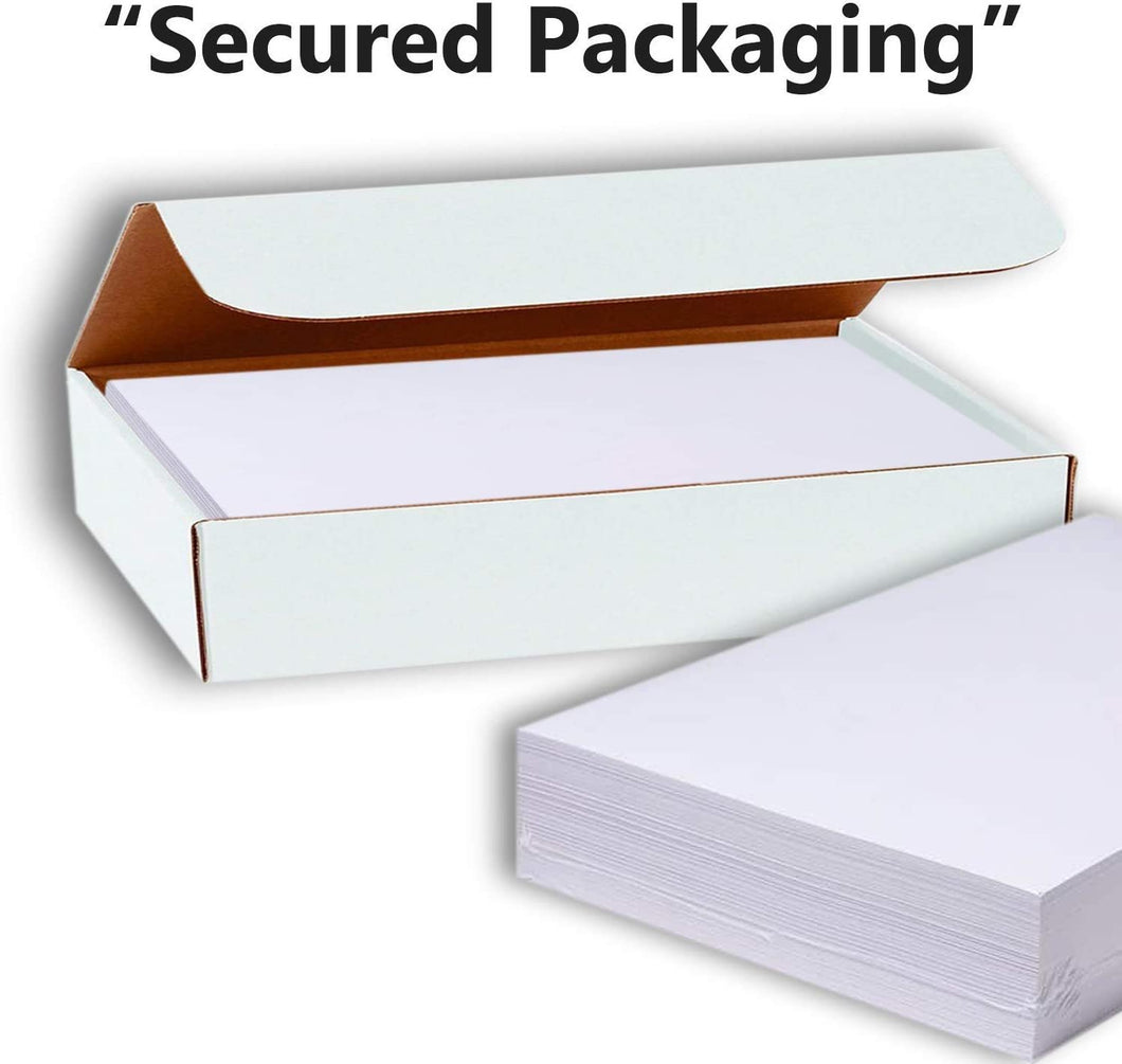 Hamilco White Cardstock Thick Paper - 8 x 10 Blank Heavy Weight 80 lb  Cover Card Stock - 50 Pack 