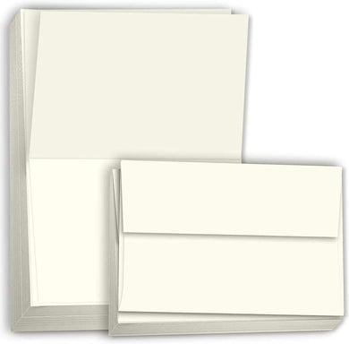 Hamilco Blank Greeting Cards and Envelopes 5x7 Folded Cream Card stock 80 lb Cover 100 Pack