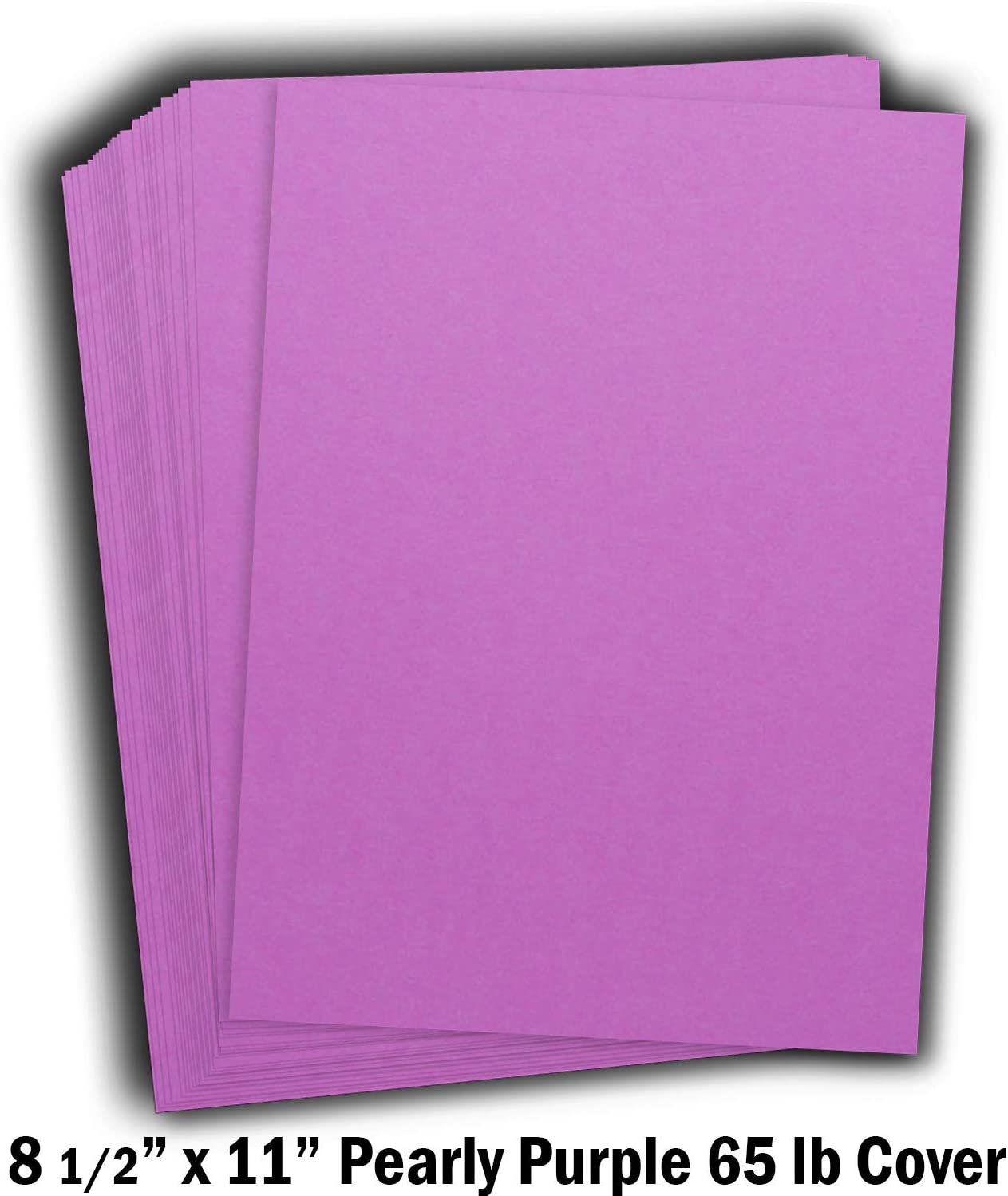 Hamilco Colored Cardstock Scrapbook Paper 8.5" x 11" Pearly Purple Color Card Stock Paper 50 Pack - Hamilco.com