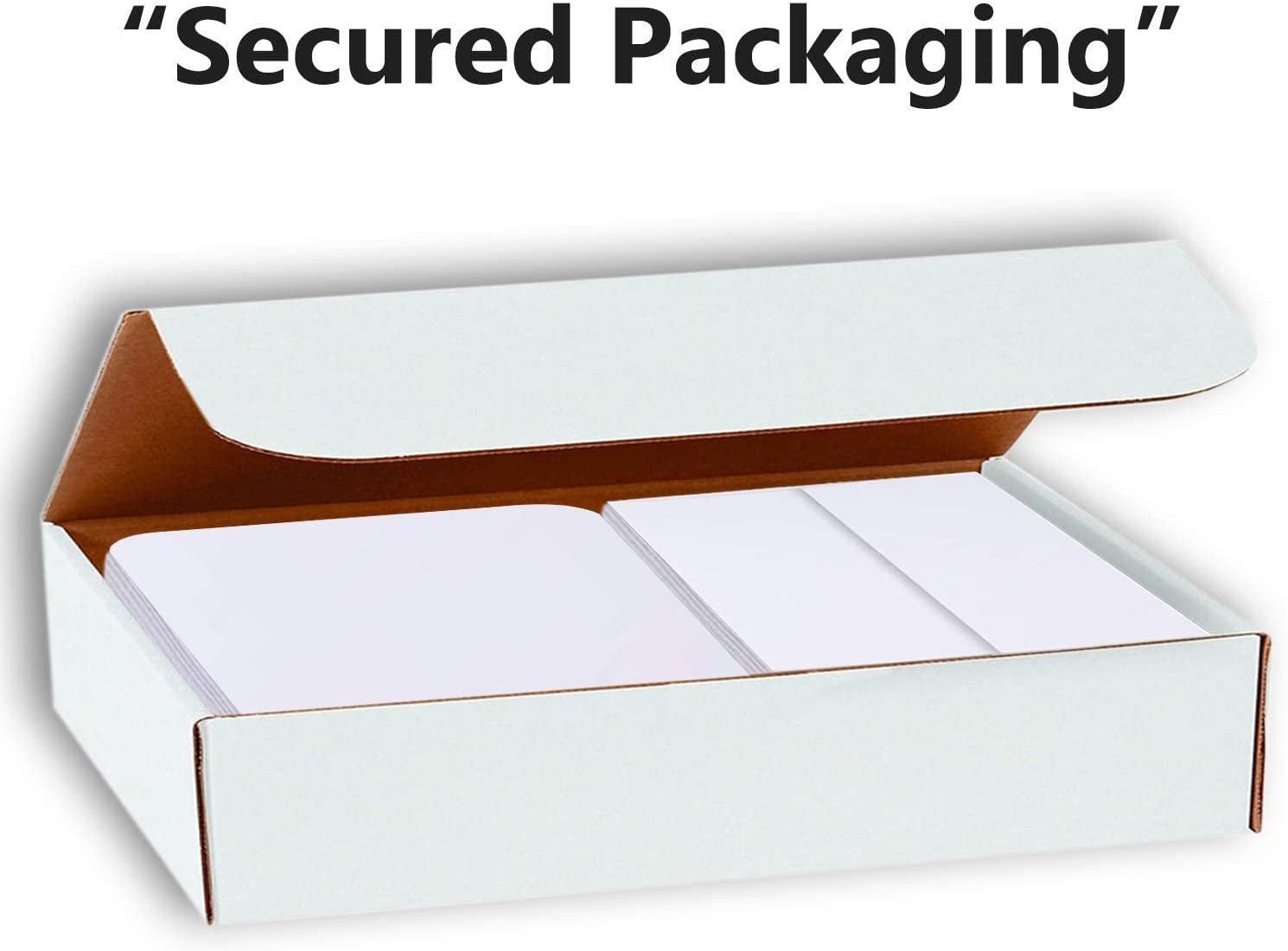 Hamilco White Cardstock Thick Paper - Blank Index Flash Note & Post Cards Rounded Corners with Envelopes Greeting Invitations Stationary 5 X 7" Heavy weight 100 lb Card Stock (100 Pack with Envelopes) - Hamilco.com