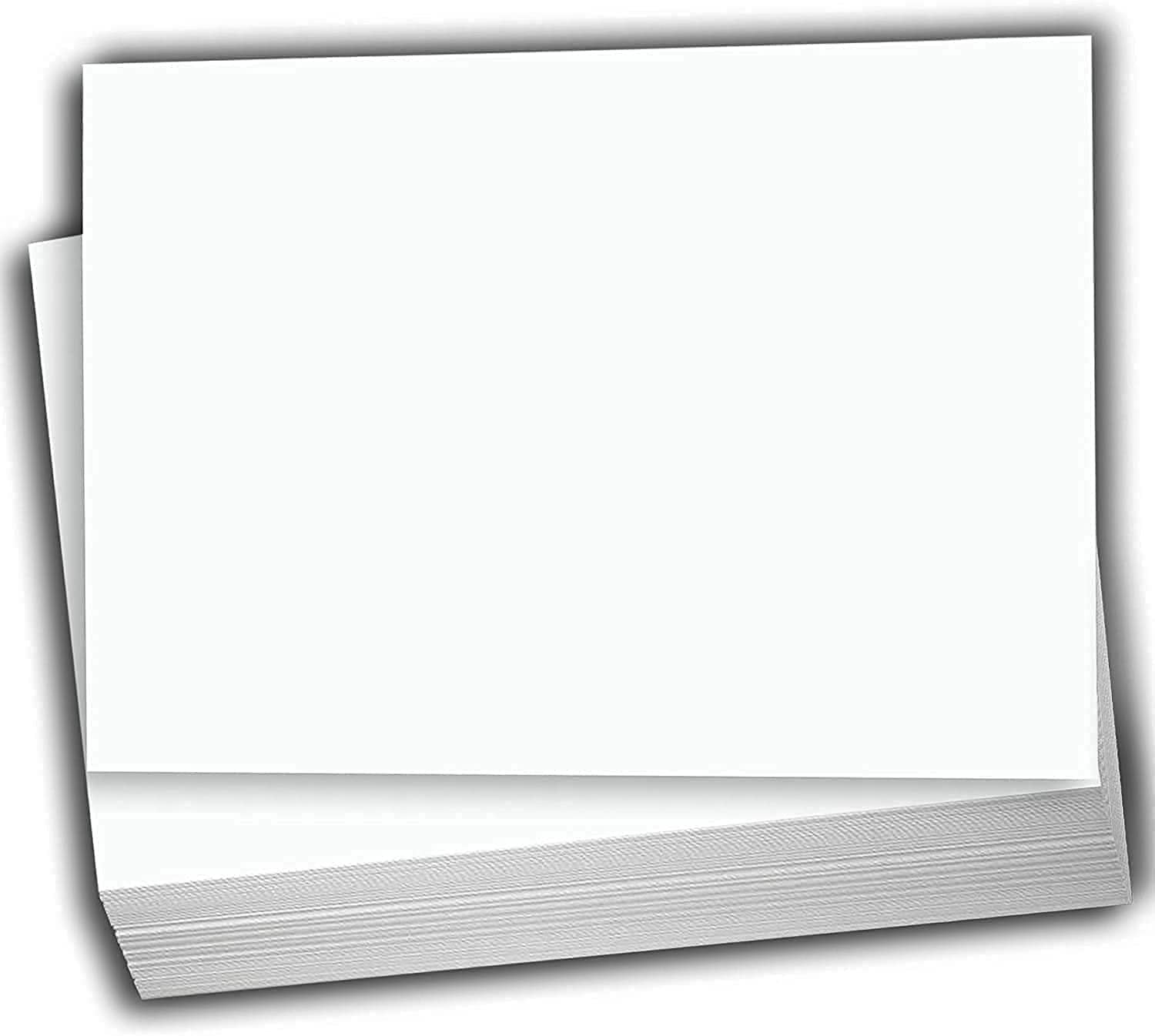 Hamilco White Cardstock Thick Paper - 4 x 6" Blank Heavy Weight 120 lb Cover Card Stock - 100 Pack - Hamilco.com