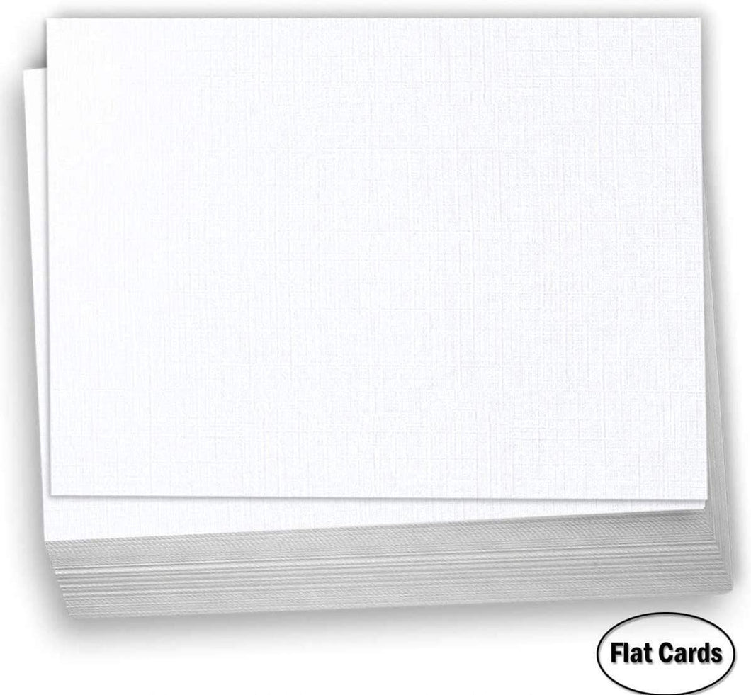 Hamilco White Linen Cardstock Paper - Flat 4.5x6.25 A6 Blank Index Ca –