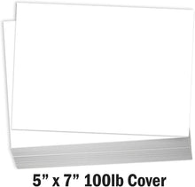 Hamilco Blank Cards 5x7 White Cardstock Paper 100 lb Cover Card Stock 100 Pack