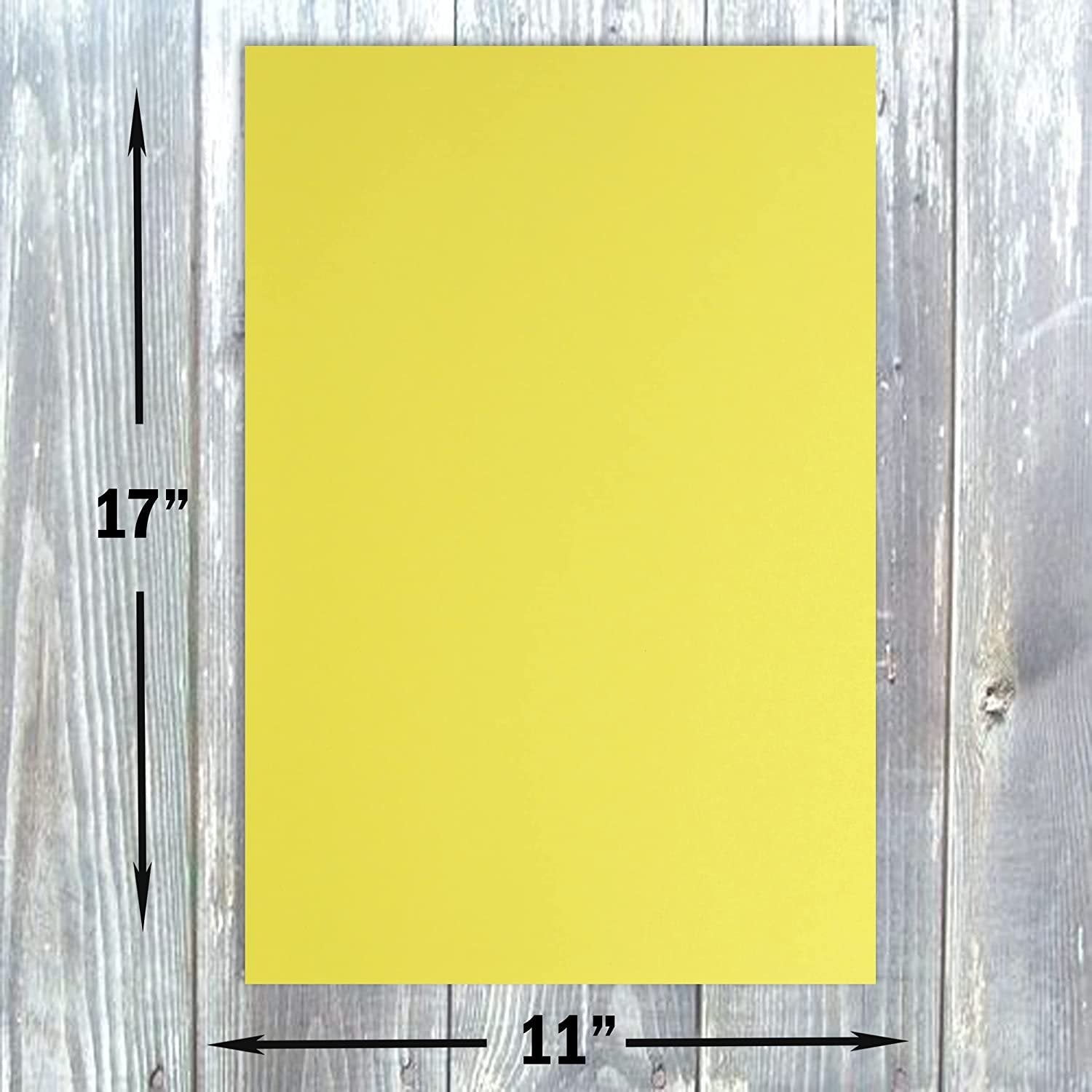 Hamilco Colored Cardstock Scrapbook Paper 11" x 17" Fresh Lemon Color Card Stock Paper 50 Pack - Hamilco.com