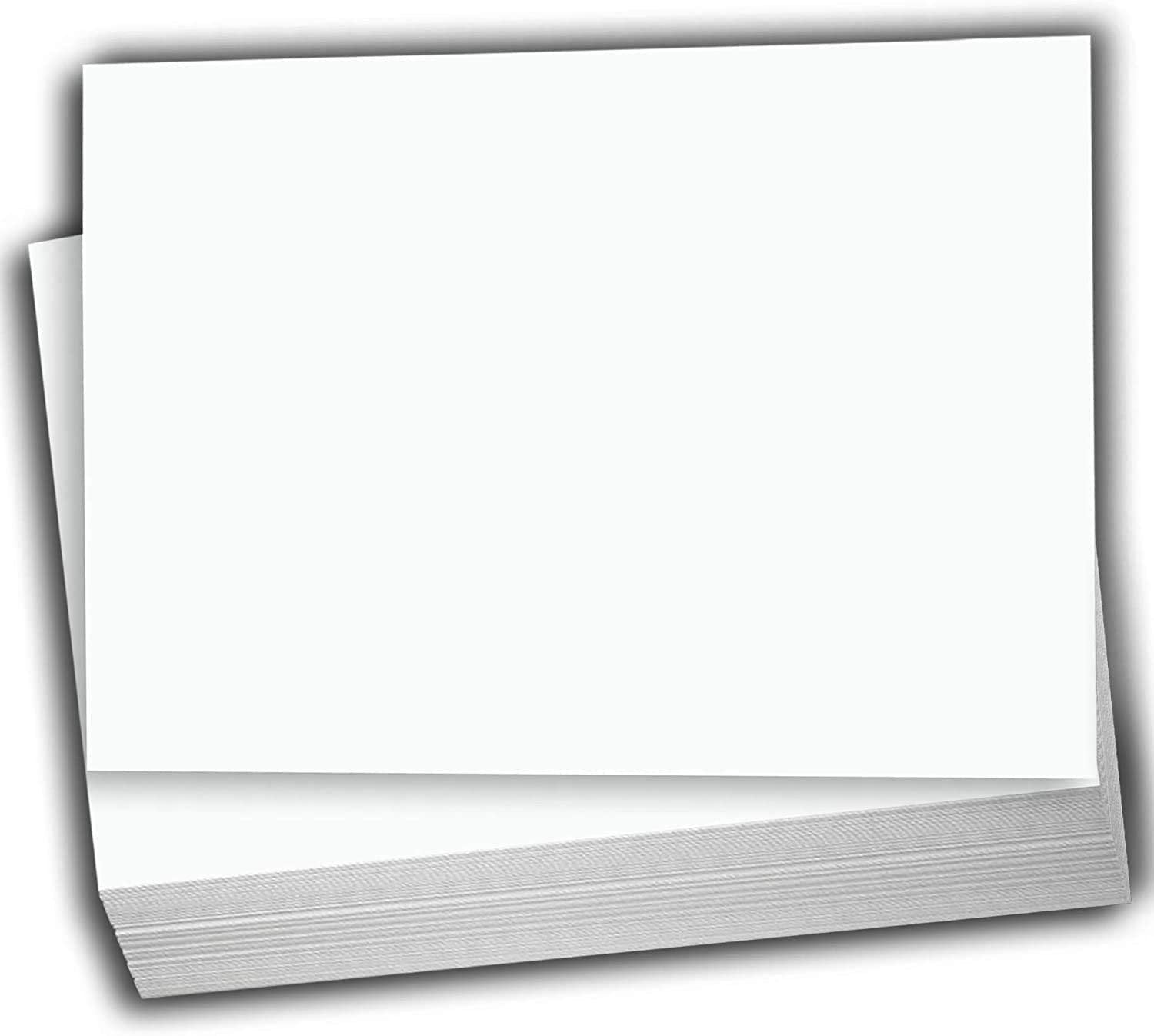 Hamilco White Cardstock Thick Paper - Blank Index Flash Note & Post Cards - Greeting Invitations Stationery Flat 4 X 6 Heavy Weight 100 lb Card Stock for Printer - 100 Pack - Hamilco.com