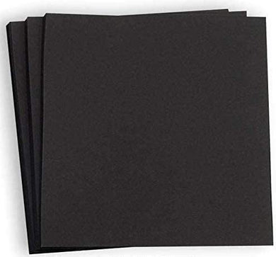 Hamilco Card Stock Scrapbook Paper 12x12 Black Colored 65lb Cardstock – 25 Pack