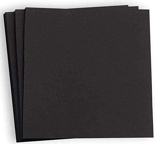 Hamilco Card Stock Scrapbook Paper 12x12 Black Colored 65lb Cardstock – 25 Pack - Hamilco.com