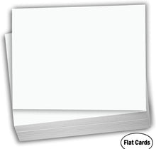 Hamilco Blank Index Cards Flat 5 x 8" Card Stock Heavyweight 100lb Cover White Cardstock Paper - 100 Pack