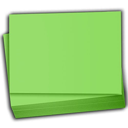 Hamilco Colored Scrapbook Cardstock Paper 5x7 Card Stock Paper 65 lb Cover 100 Pack (Green Apple) - Hamilco.com