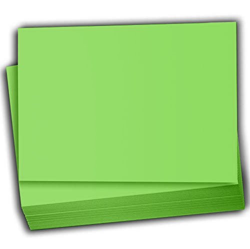 Hamilco Colored Scrapbook Cardstock Paper 5x7 Card Stock Paper 65 lb Cover 100 Pack (Green Apple)