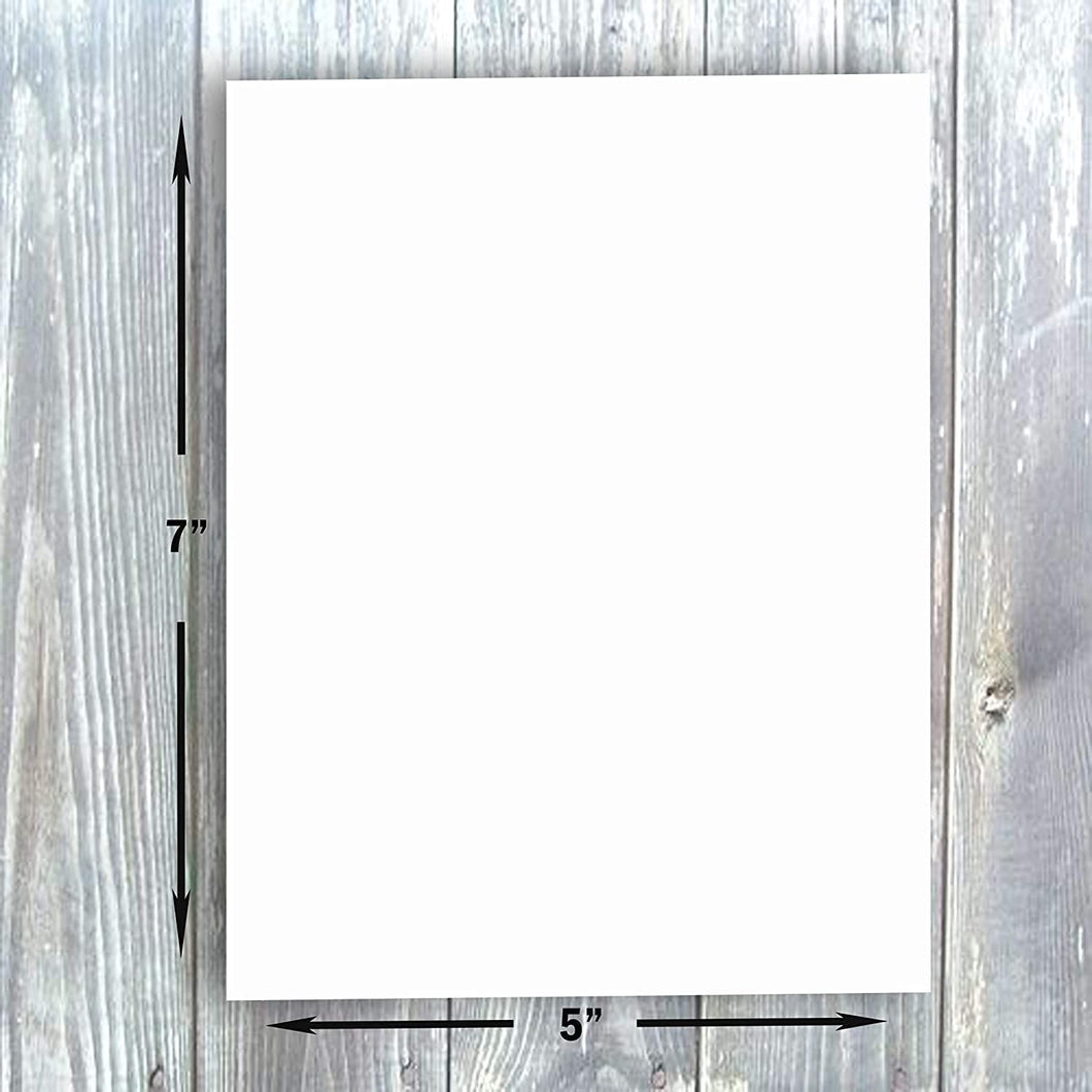 Hamilco White Cardstock Blank Index Flash Note & Post Cards - Flat