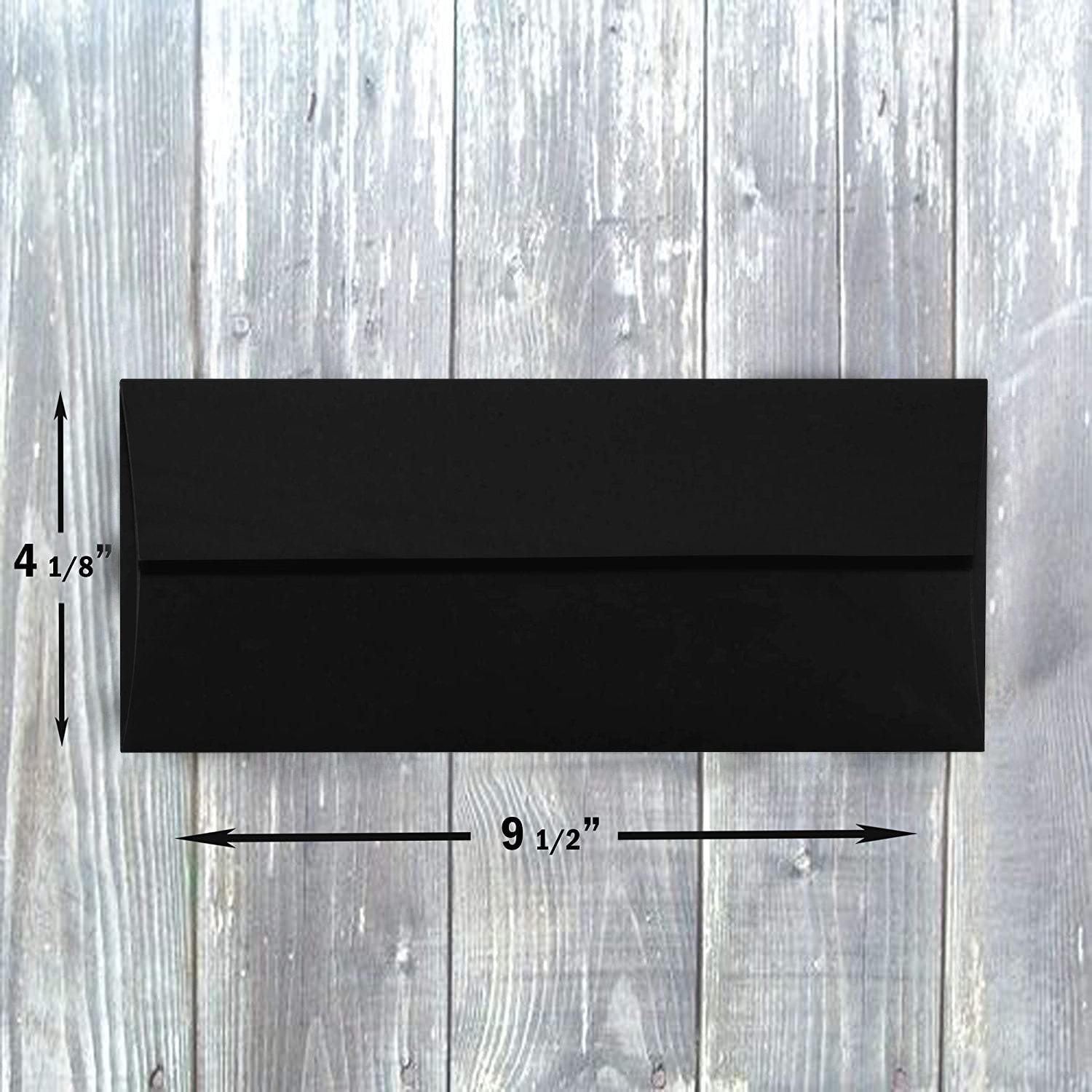 Hamilco Black Business Mailing Envelopes #10 4 1/8 x 9 1/2" 100 Pack - Hamilco.com