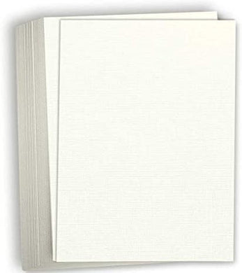 Hamilco White Resume Linen Textured Cardstock Paper – 8 1/2 x 11