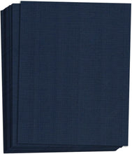 Hamilco Colored Cardstock Scrapbook Paper 8.5x11 Linen Textured Color Card Stock Paper Denim Blue 80 lb Cover 50 Pack