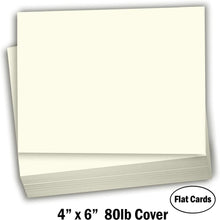 Hamilco Cream Colored Cardstock Thick Paper - Blank Index Flash Note & Post Cards - Greeting Invitations Stationary 4 X 6" Heavy Weight 80 lb Card Stock for Printer - 100 Pack
