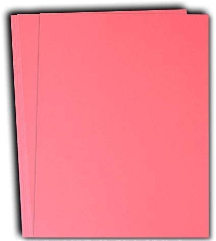 Hamilco Colored Cardstock Scrapbook Paper 8.5" x 11" Taffy Pink Color Card Stock Paper 50 Pack - Hamilco.com