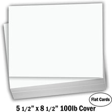 Hamilco White Cardstock Thick Paper - Blank Index Flash Note & Post Cards - Greeting Invitations Stationery 5 1/2 X 8 1/2" Heavy Weight 100 lb Card Stock for Printer (100 - pack)
