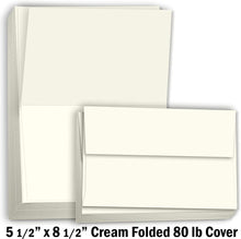 Hamilco Blank Greeting Cards and Envelopes 5.5" x 8.5" Folded Cream Card stock 80 lb Cover 100 Pack