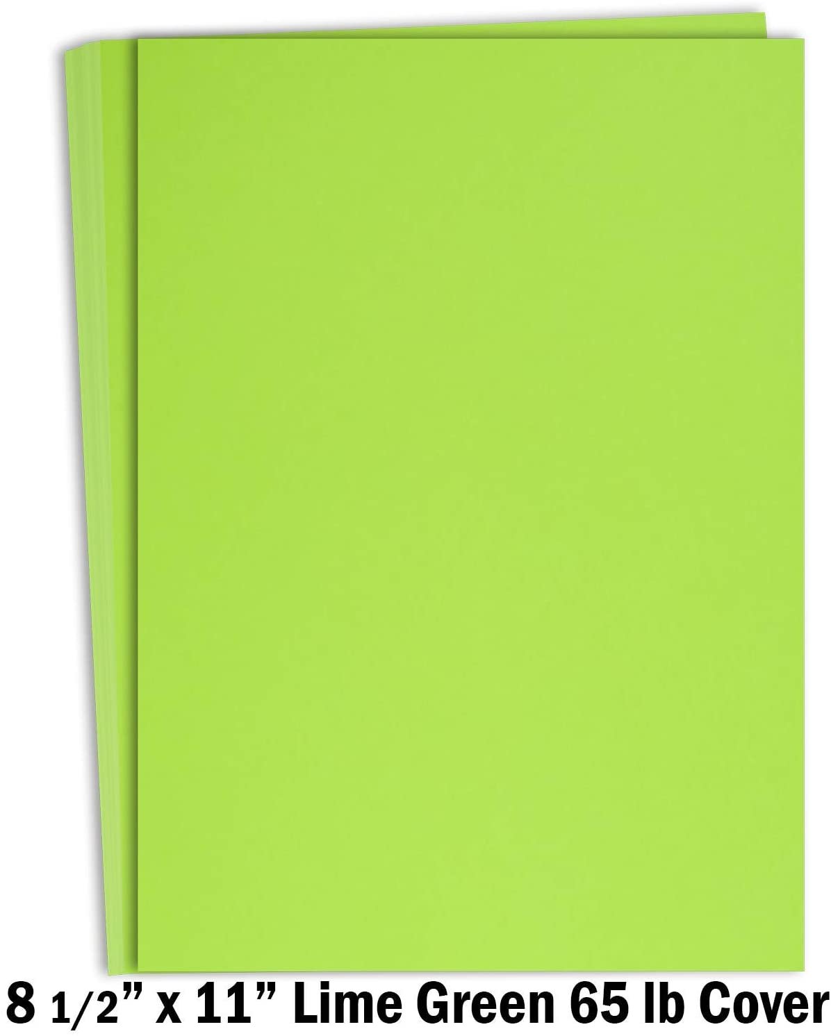 Hamilco Colored Cardstock Scrapbook Paper 8.5" x 11" Lime Green Color Card Stock Paper 50 Pack - Hamilco.com