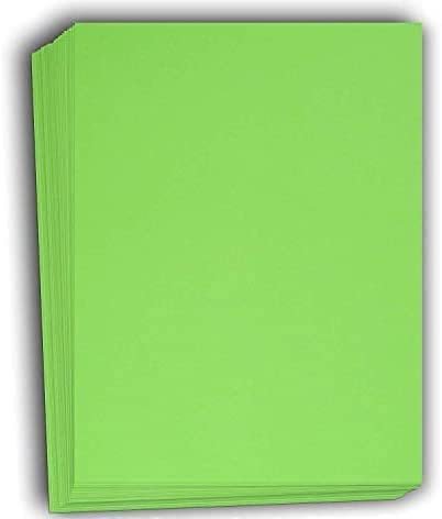 Hamilco Colored Cardstock Paper 11" x 17" Green Apple Color Card Stock Paper 50 Pack - Hamilco.com