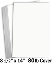 Hamilco White Legal Cardstock Paper 8 1/2" x 14" Card Stock 80lb Cover 25 Pack