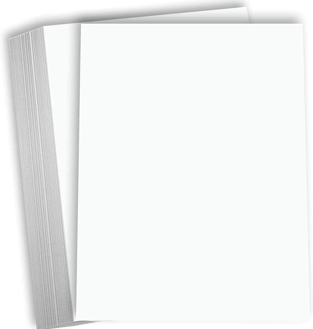 Hamilco White Resume Linen Textured Cardstock Paper – 8 1/2 x 11 Blank Thick Heavy Weight 80 lb Cover Card Stock for Printer - 50 Pack (Bright White)