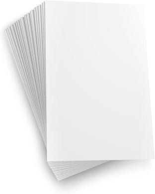 White Cardstock Printer Paper By Hamilco (50-Pack)- 8.5 x 11” Thick Card Stock For Card Making- 80lb Heavyweight Stationery Card Stock Paper Cover- Great For Invitations, Birthdays, Awards, Brochures