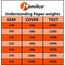 Hamilco Cream Colored Cardstock Thick Paper - 8 1/2 x 11" Heavy Weight 130 lb Cover Card Stock for Printer - 50 Pack