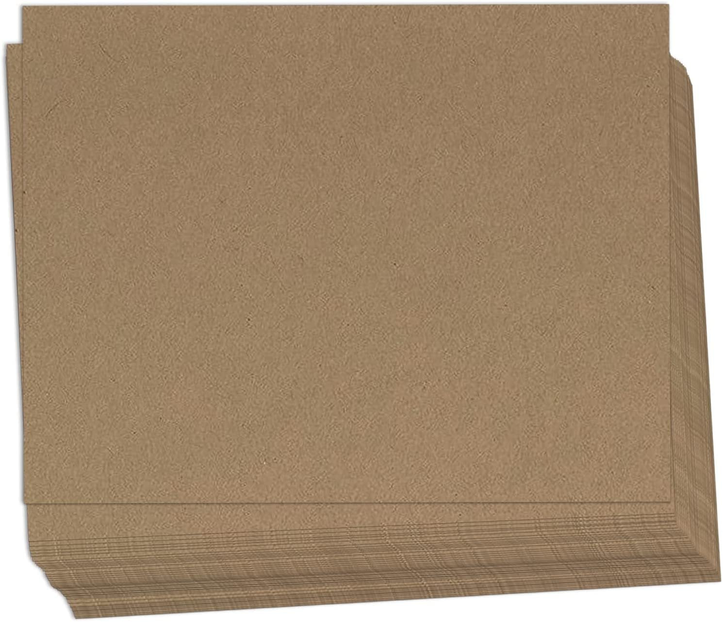 Hamilco Brown Kraft Cardstock Thick Paper Cards 5x7 Blank Card Stock Heavy Weight 130 lb Cover - 50 Pack - Hamilco.com