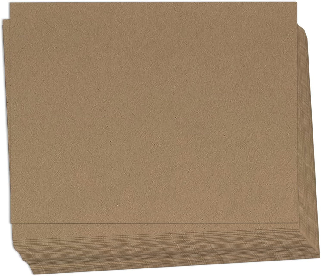 Hamilco Brown Kraft Cardstock Thick Paper Cards 5x7 Blank Card Stock Heavy Weight 130 lb Cover - 50 Pack