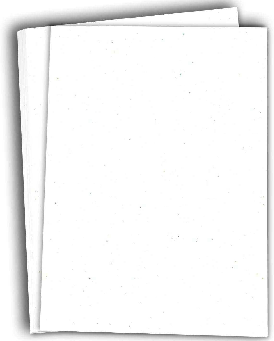 Hamilco Colored Cardstock Scrapbook Paper 8.5" x 11" Speckled White Mix Color Card Stock Paper 50 Pack - Hamilco.com