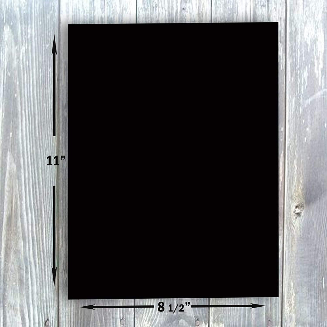 Hamilco Black Colored Cardstock Thick Paper - 8 1/2 x 11 Heavy Weight –