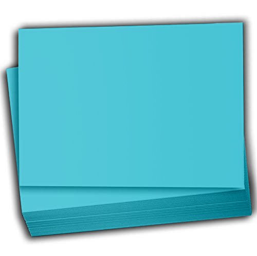 Hamilco Colored Scrapbook Cardstock Paper 5x7 Card Stock Paper 65 lb Cover 100 Pack (Electric Blue)