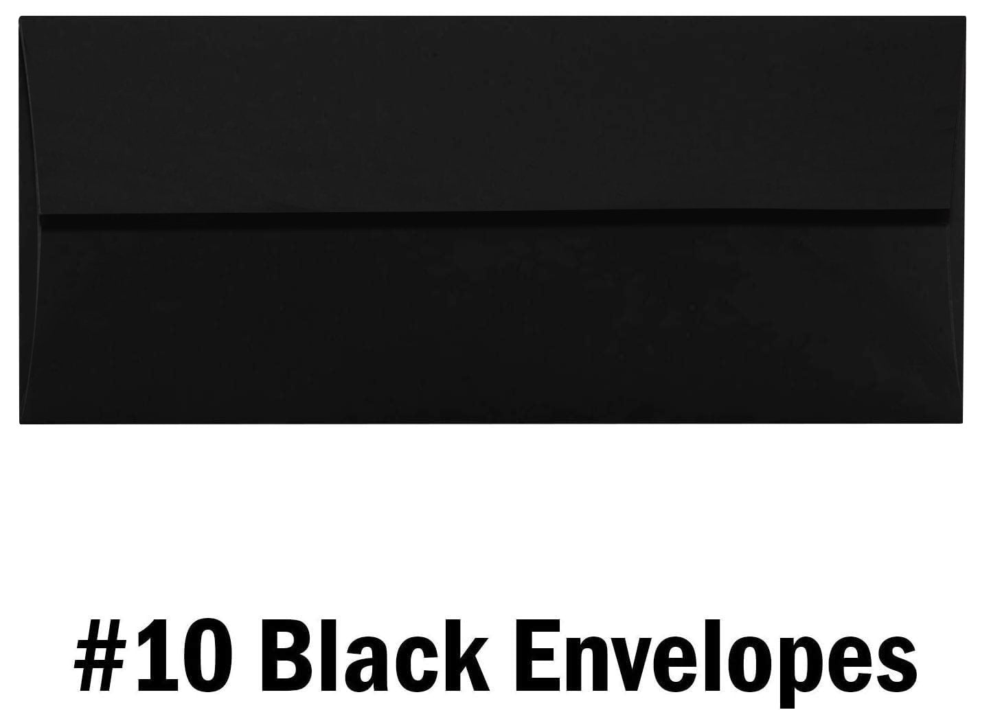 Hamilco Black Business Mailing Envelopes #10 4 1/8 x 9 1/2" 100 Pack - Hamilco.com