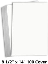 Hamilco Bright White Legal Cardstock Paper 8 1/2" x 14" Card Stock 100lb Cover 25 Pack